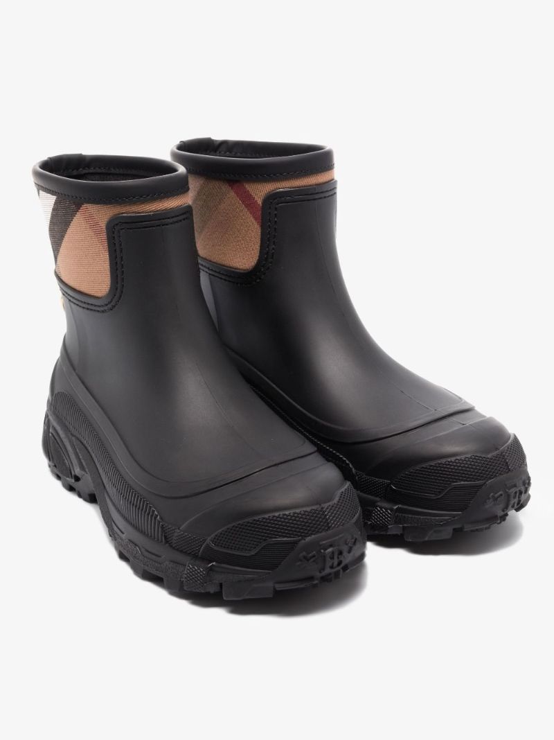 Black House Check Rubber Rain Boots