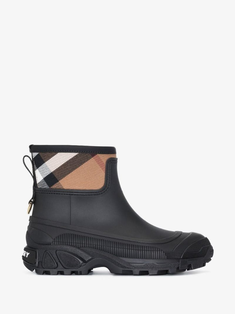Black House Check Rubber Rain Boots