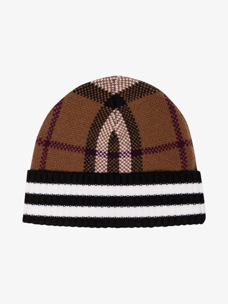 Brown House Check Cashmere Beanie Hat
