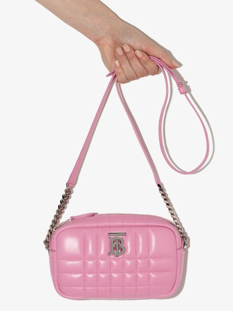Pink Lola Leather Cross Body Bag