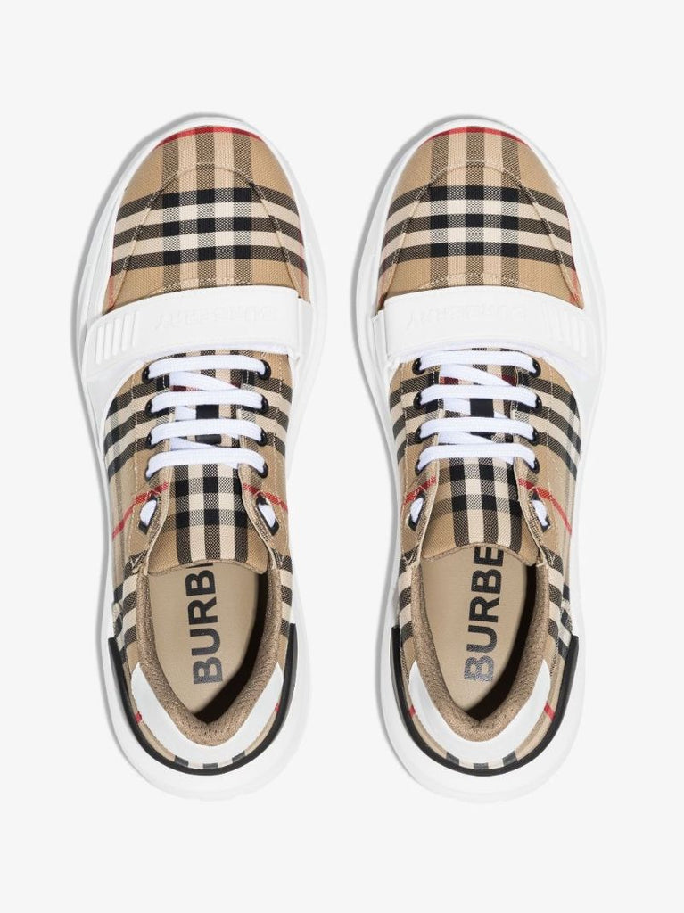 Neutral Vintage Check Low-top Sneakers