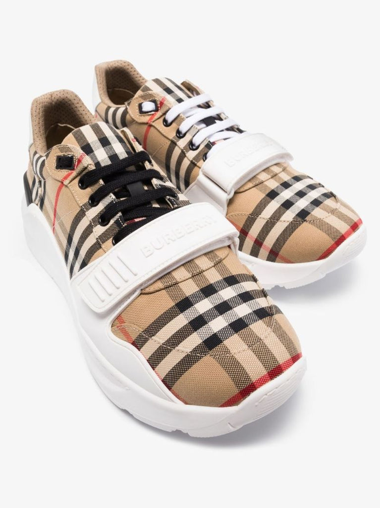 Neutral Vintage Check Low-top Sneakers