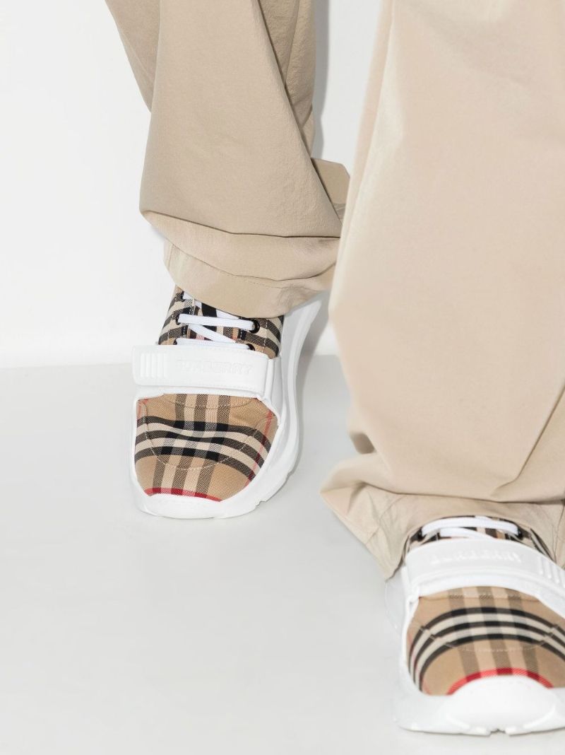 Neutral Vintage Check Low-top Sneakers