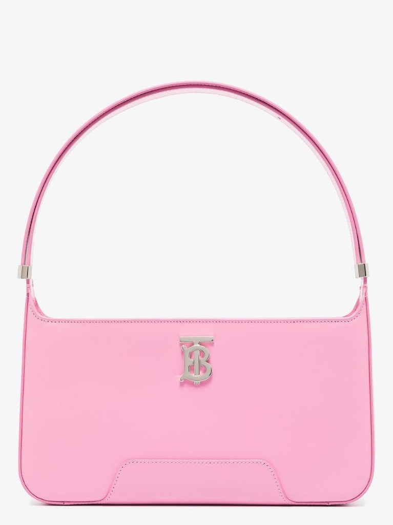 Pink Tb Leather Shoulder Bag