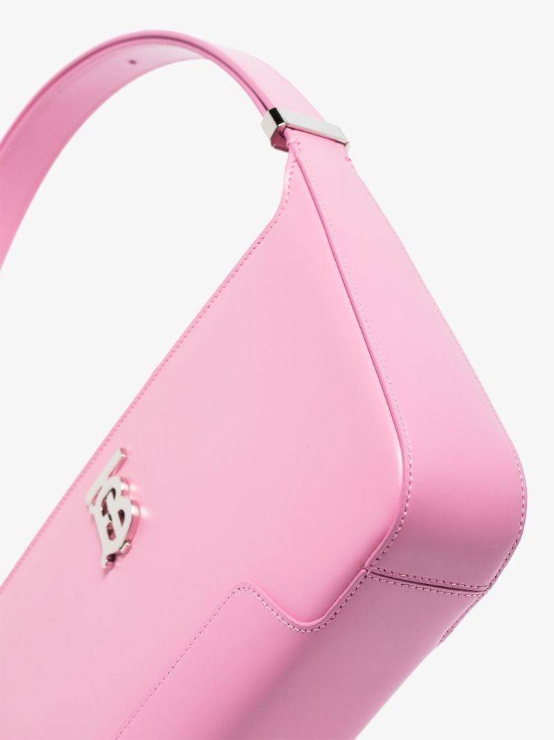 Pink Tb Leather Shoulder Bag