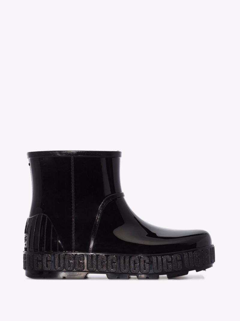 Black Drizlita Ankle Rubber Rain Boots