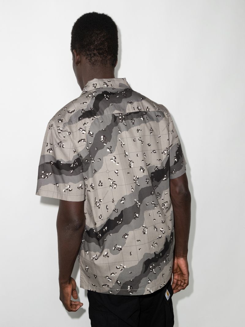 Camouflage Print Bowling Shirt