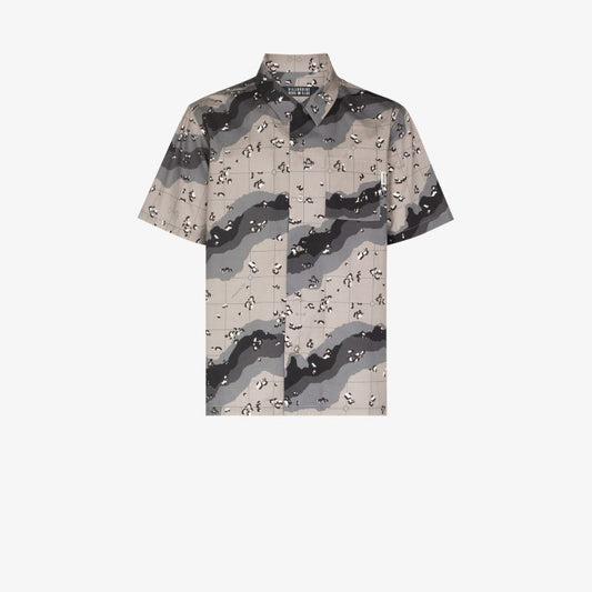 Camouflage Print Bowling Shirt