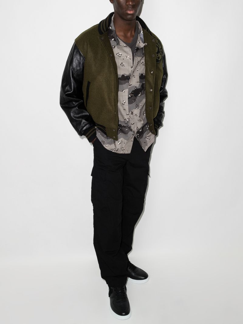 Camouflage Print Bowling Shirt