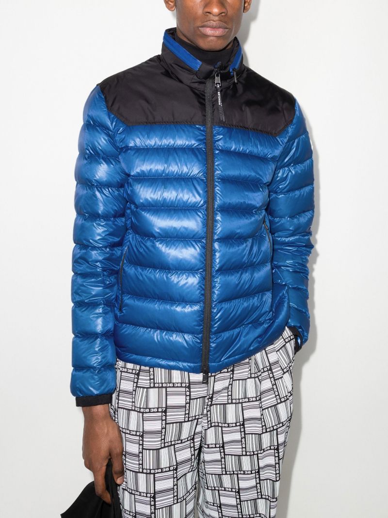 Blue Silvere Hooded Quilted Jacket