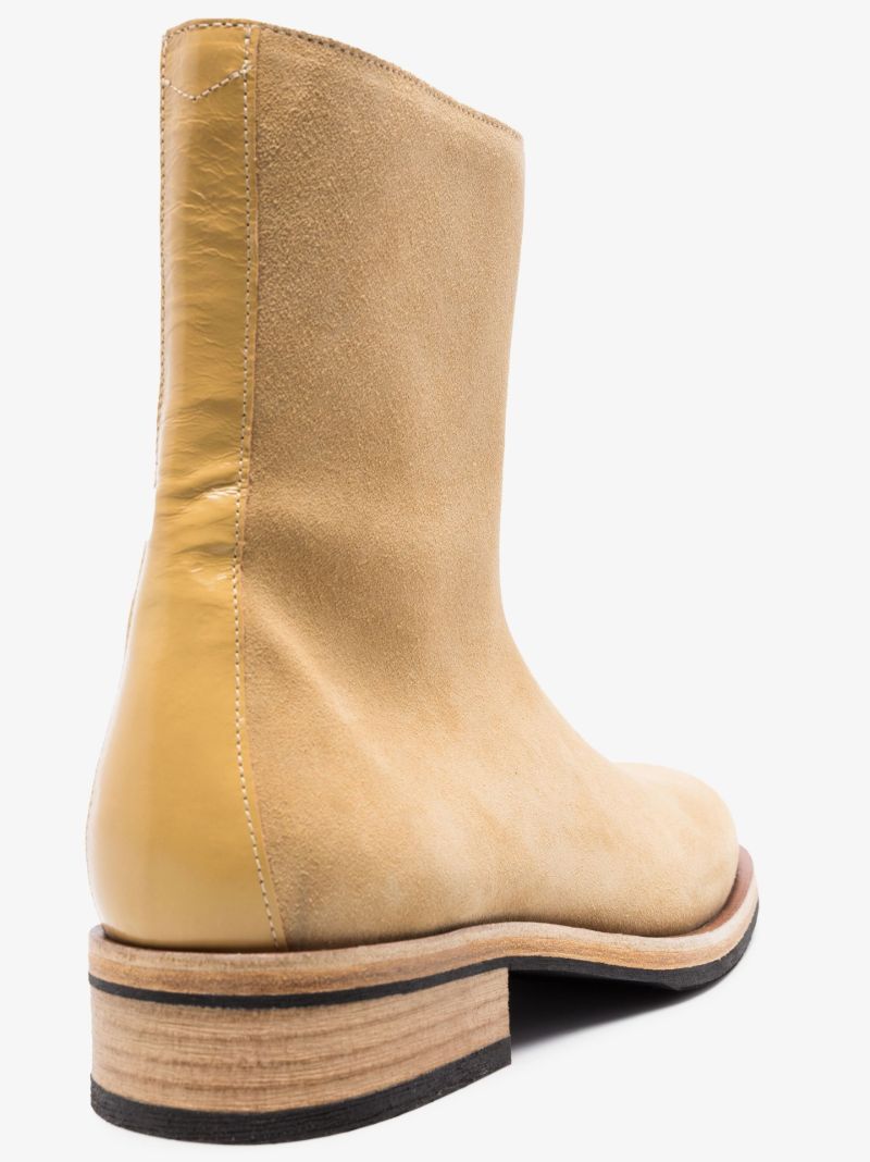 Neutral Camion Suede Ankle Boots