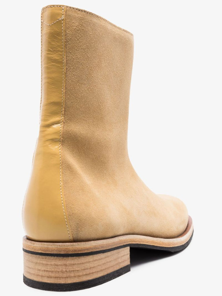 Neutral Camion Suede Ankle Boots