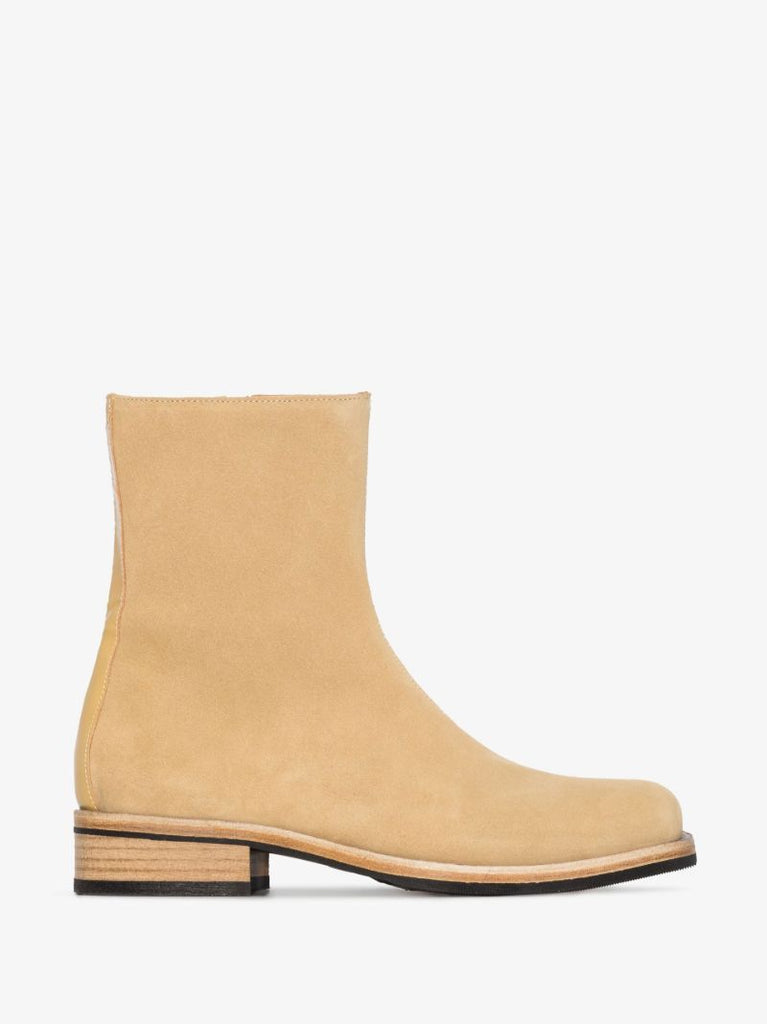 Neutral Camion Suede Ankle Boots