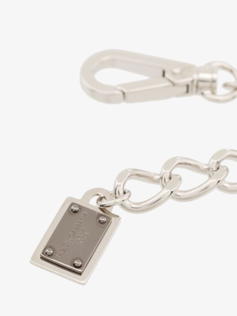 Silver Tone Logo Chain Bracelet