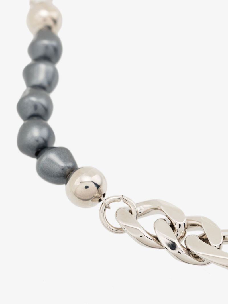 Silver Tone Logo Chain Bracelet