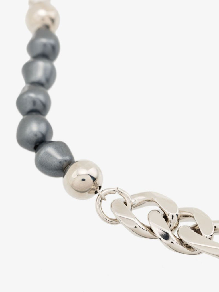 Silver Tone Logo Chain Bracelet