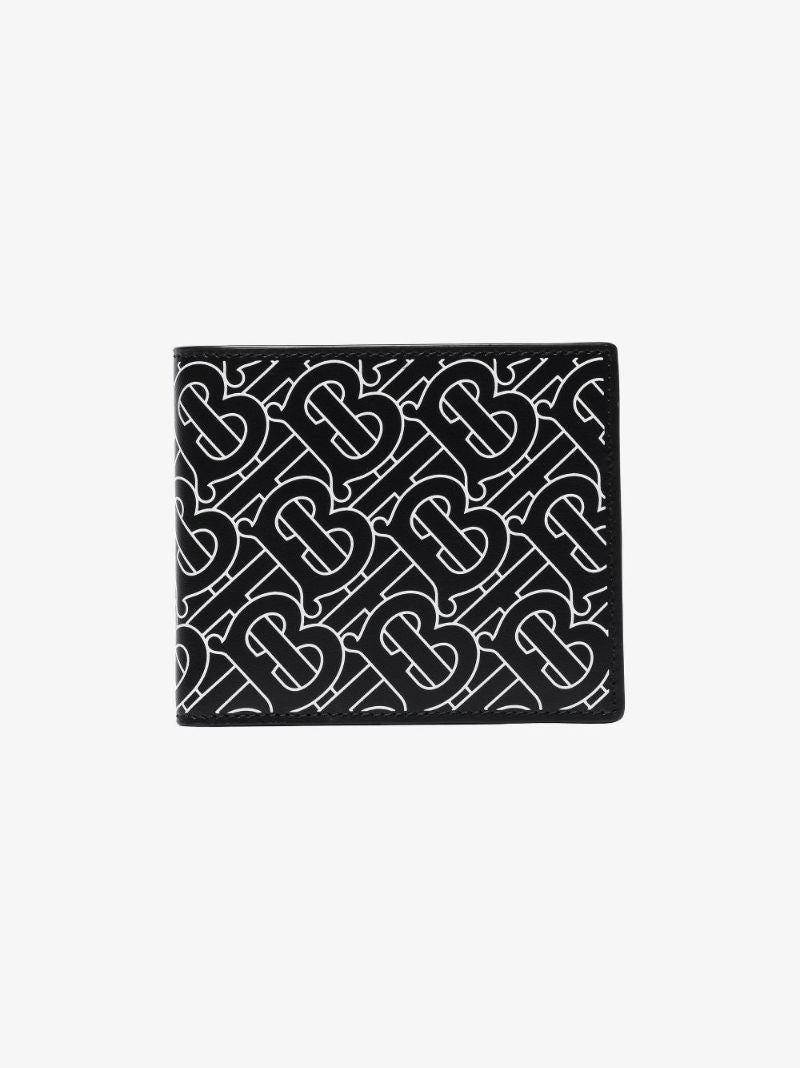 Black Monogram Bifold Leather Wallet