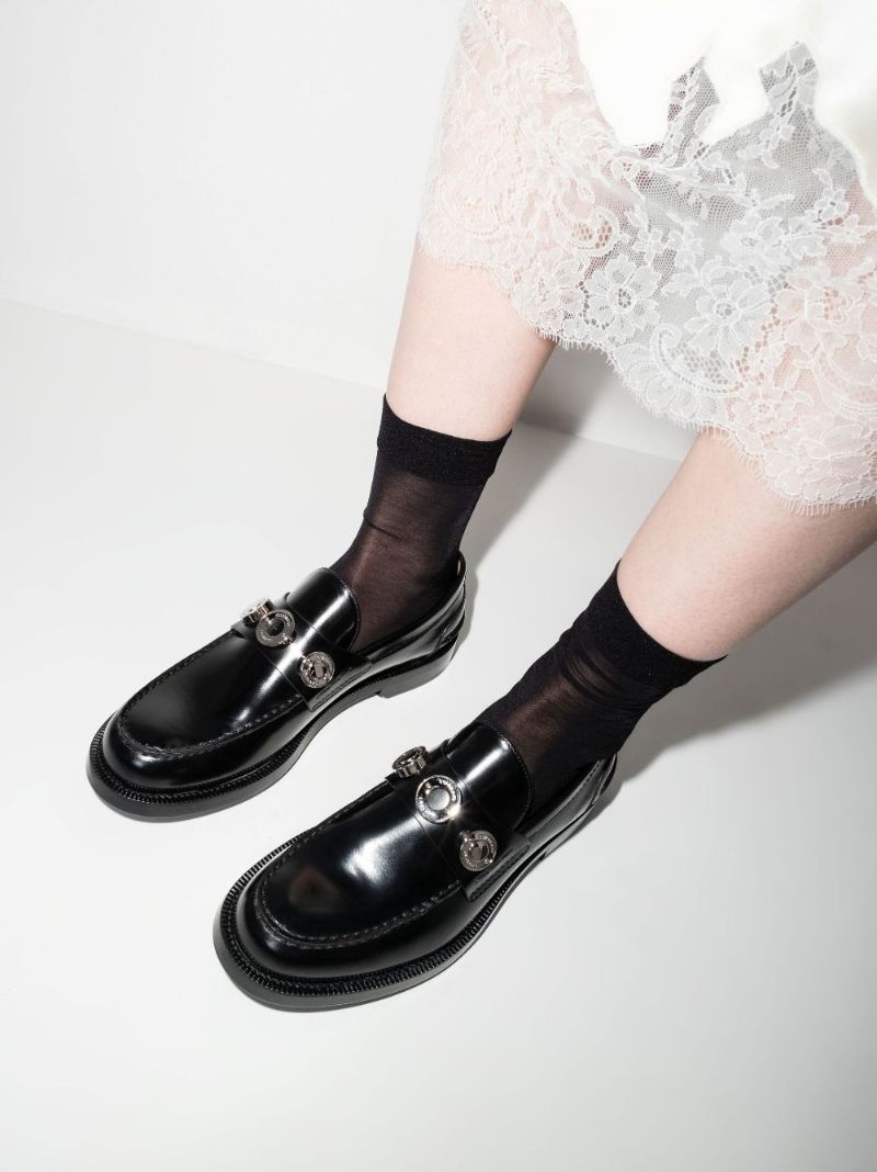 Black Leather Loafers