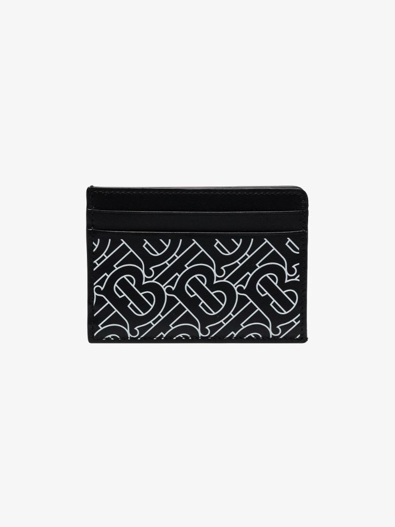 Black Monogram Leather Card Holder