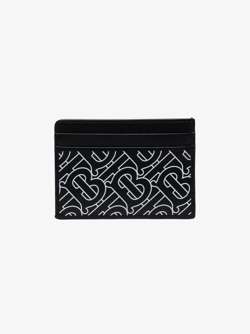 Black Monogram Leather Card Holder