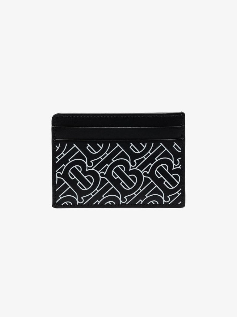 Black Monogram Leather Card Holder