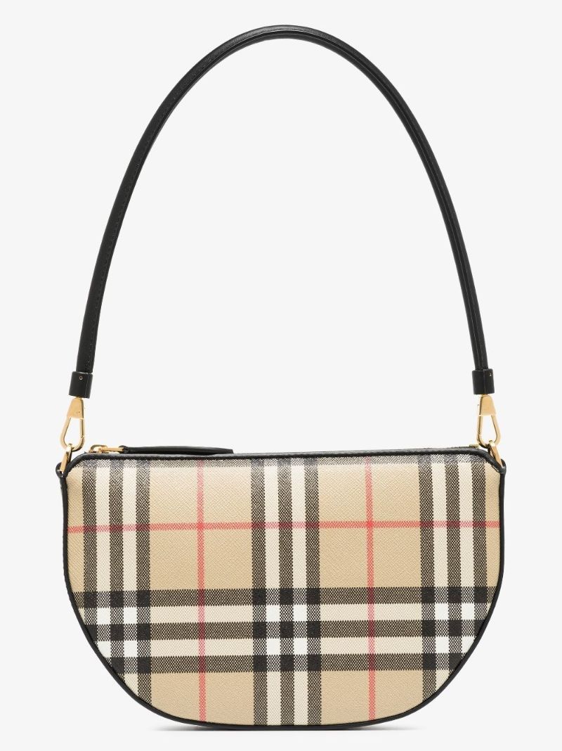 Neutral Olympia Mini Vintage Check Shoulder Bag