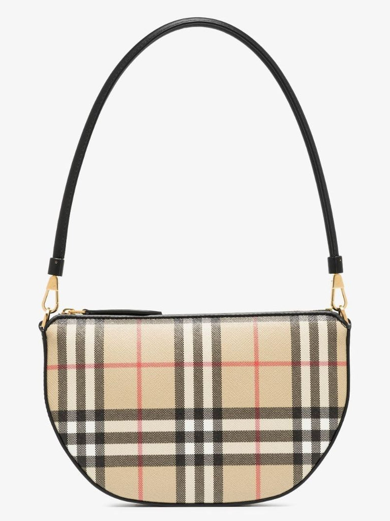 Neutral Olympia Mini Vintage Check Shoulder Bag