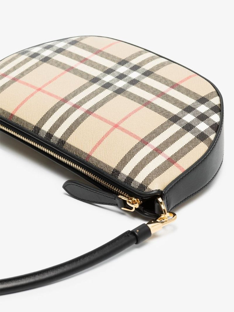 Neutral Olympia Mini Vintage Check Shoulder Bag
