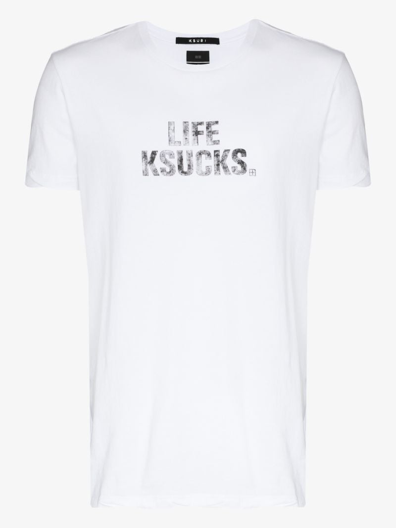 Ksucks Print Seeing Lines Cotton T-shirt