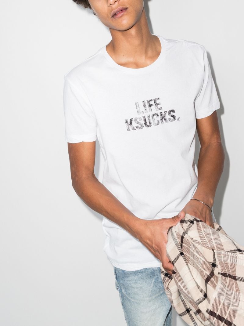 Ksucks Print Seeing Lines Cotton T-shirt
