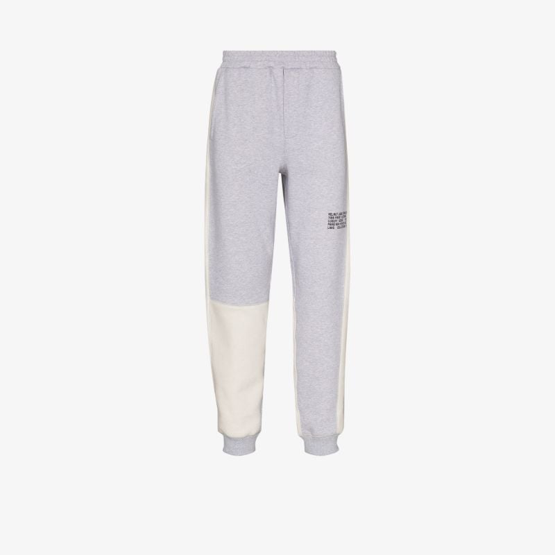 Colour Block Cotton Track Pants