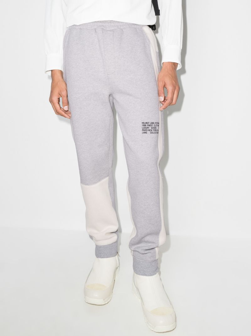 Colour Block Cotton Track Pants