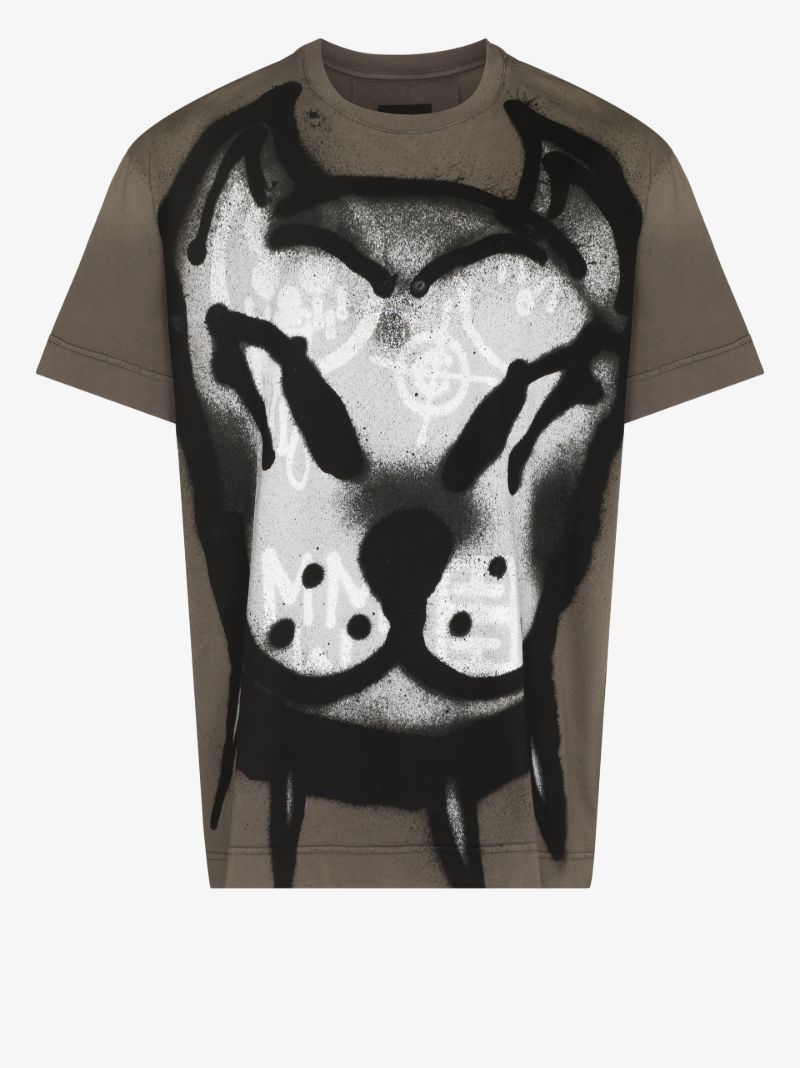 X Chito Tag Effect Dog Print T-shirt