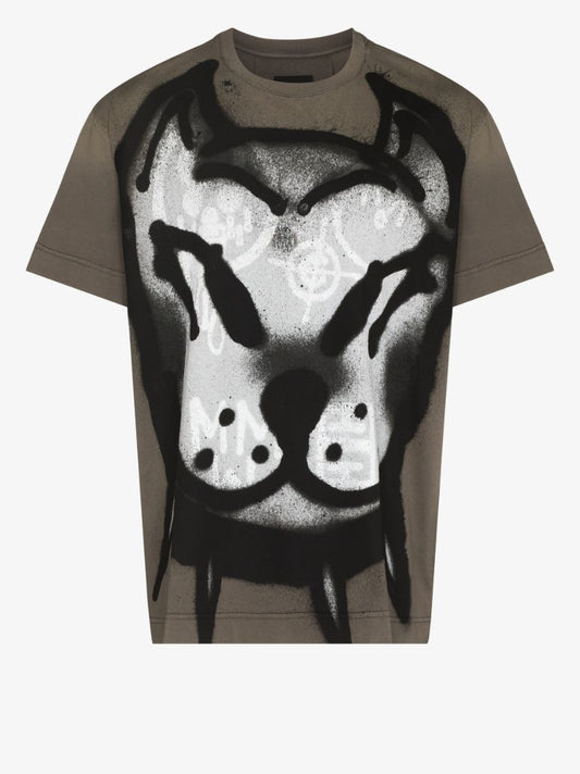 X Chito Tag Effect Dog Print T-shirt