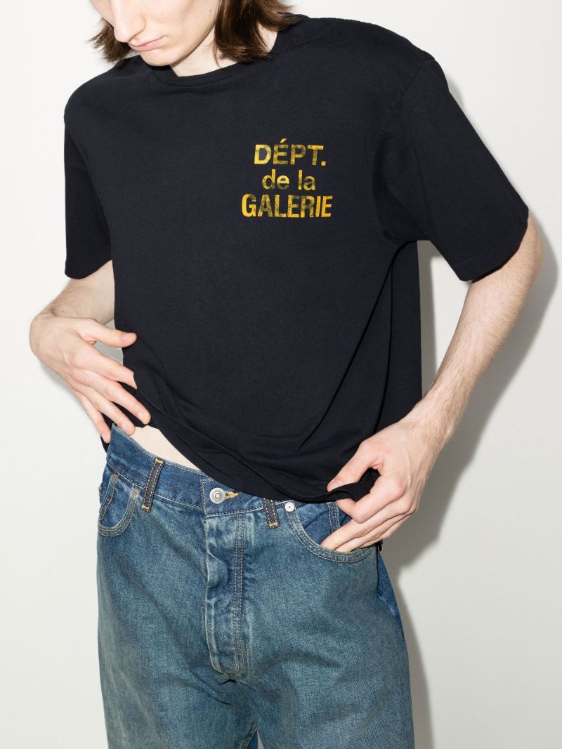 French Logo Print Cotton T-shirt
