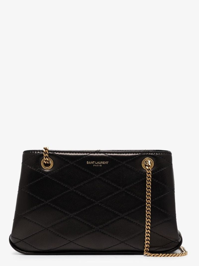 Black Melody Quilted Leather Shoulder Bag