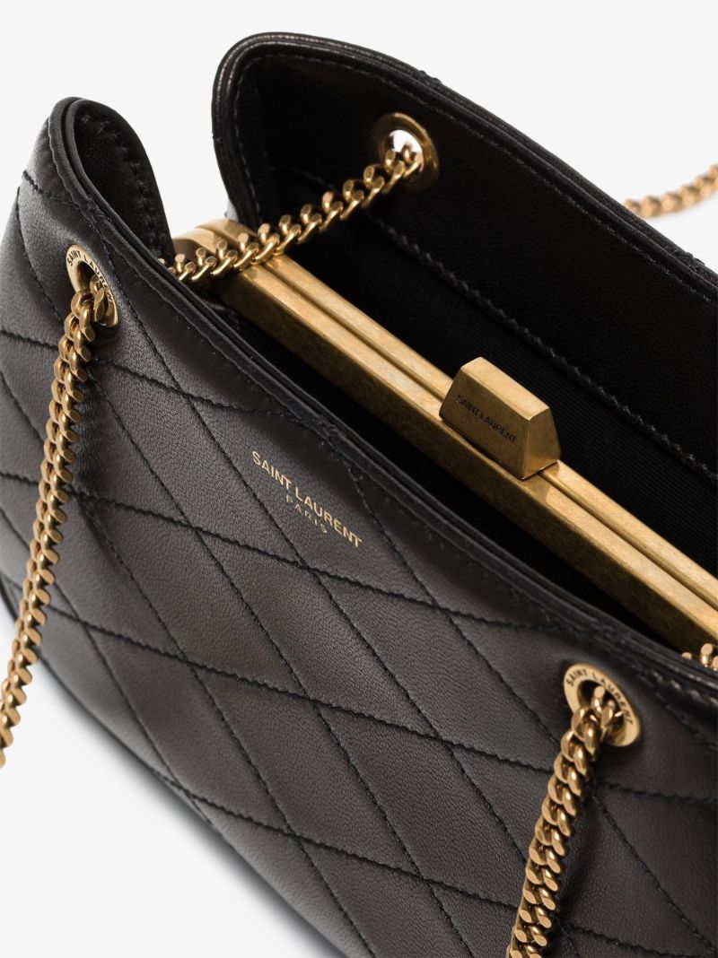 Black Melody Quilted Leather Shoulder Bag