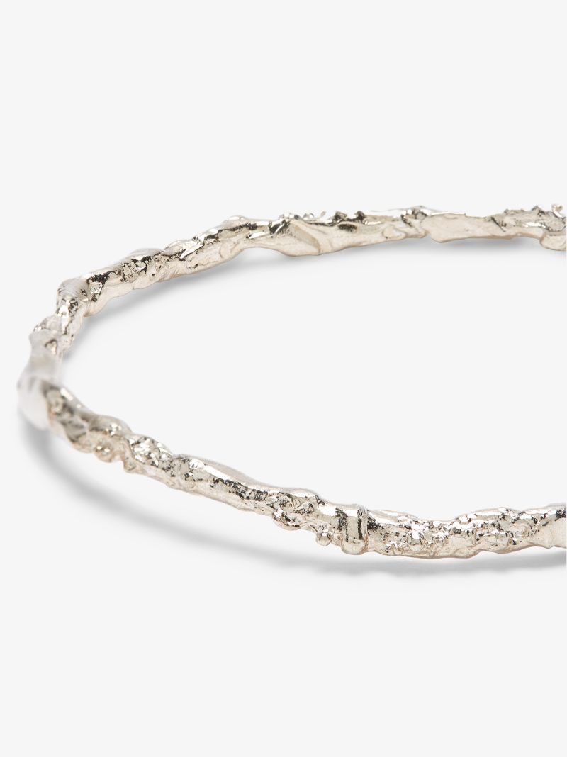 Sterling Silver the Infernal Rocks Bangle Bracelet