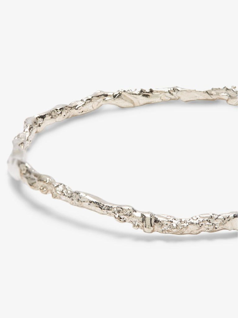 Sterling Silver the Infernal Rocks Bangle Bracelet