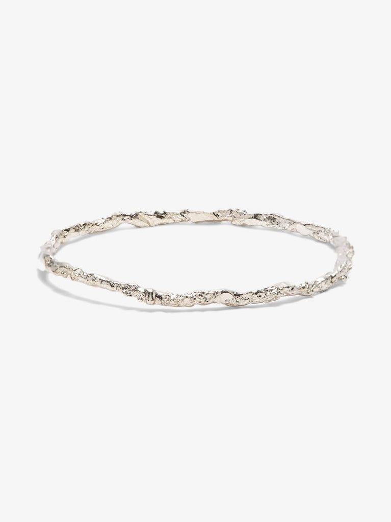 Sterling Silver the Infernal Rocks Bangle Bracelet