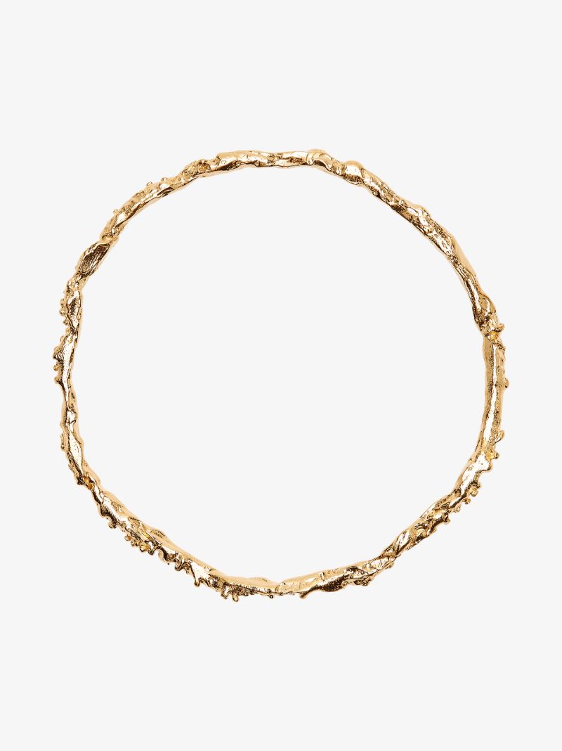 Gold-plated the Infernal Rocks Bangle Bracelet