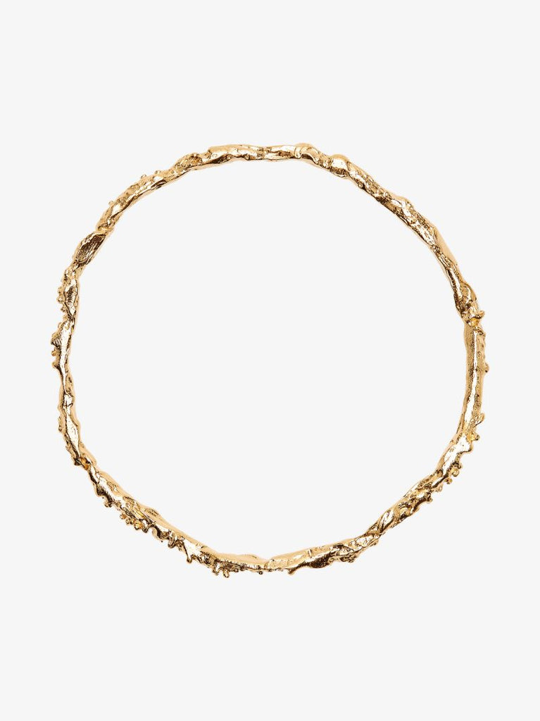 Gold-plated the Infernal Rocks Bangle Bracelet