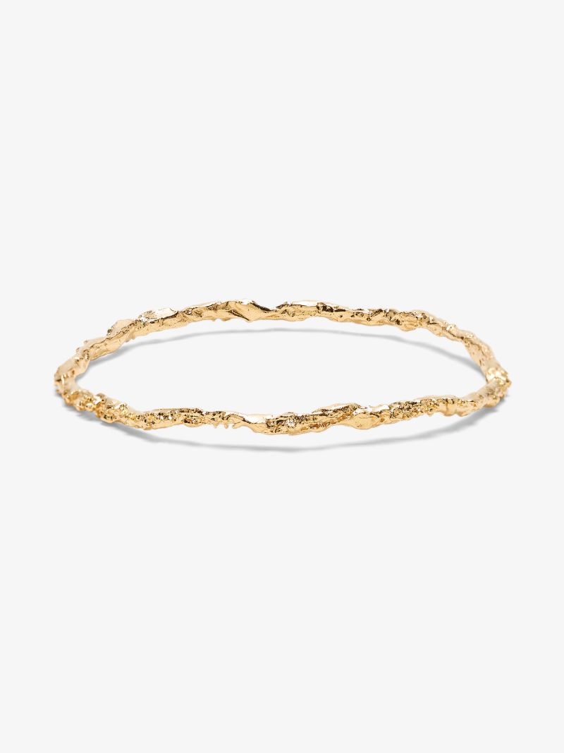 Gold-plated the Infernal Rocks Bangle Bracelet
