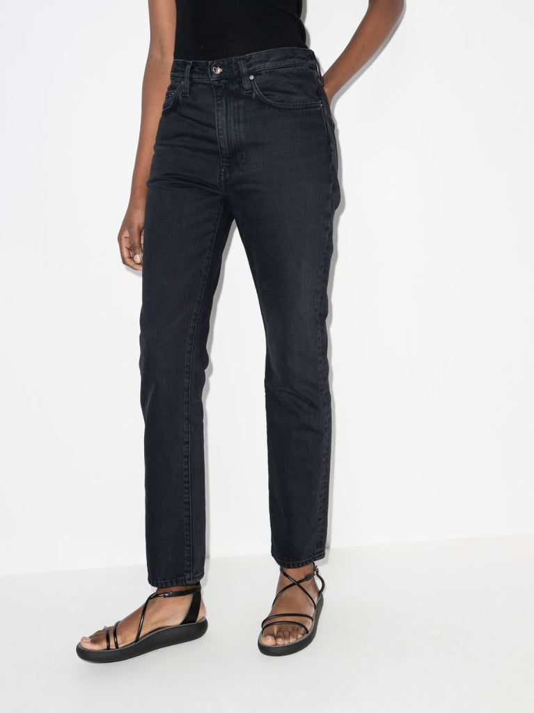 Black Straight-leg Jeans