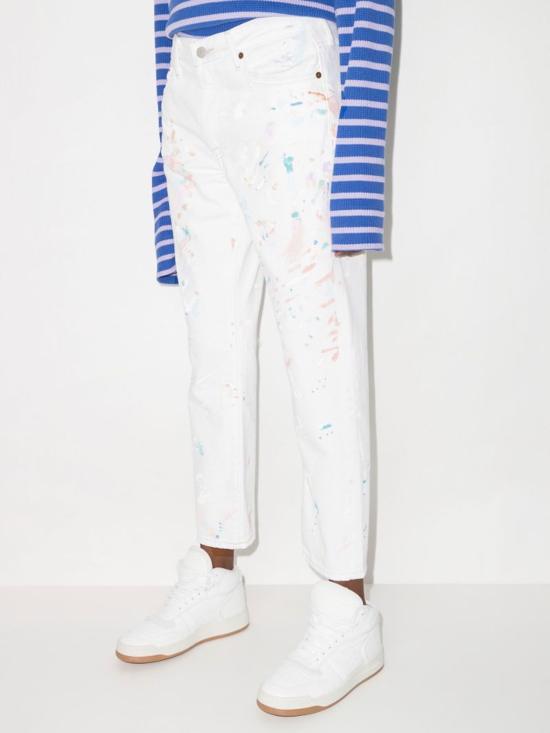 Paint Splatter Avery Cropped Jeans