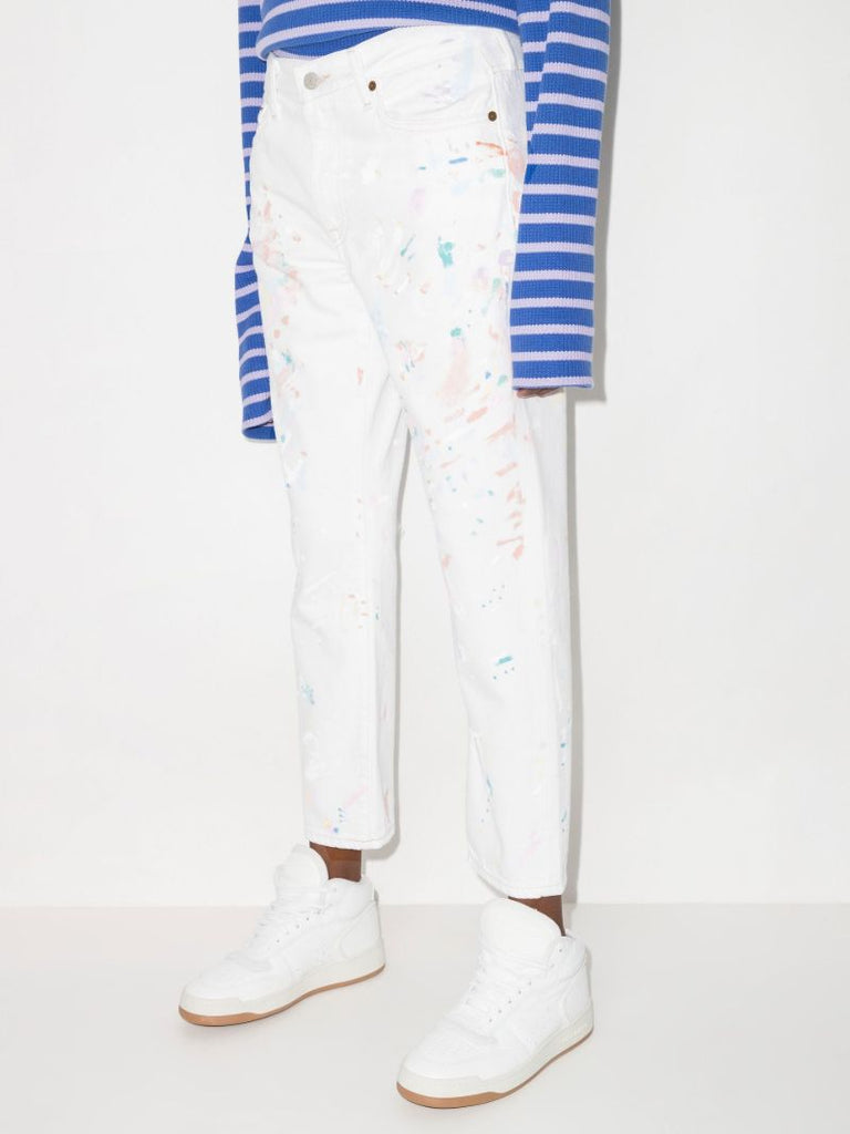 Paint Splatter Avery Cropped Jeans