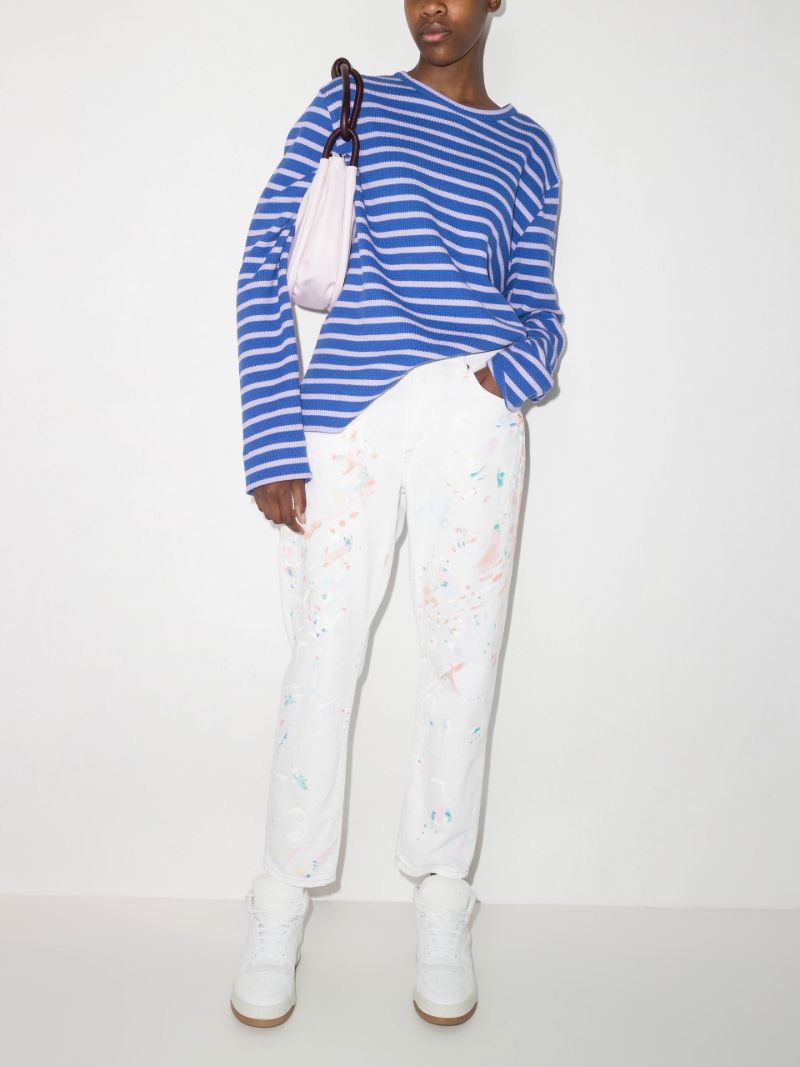Paint Splatter Avery Cropped Jeans