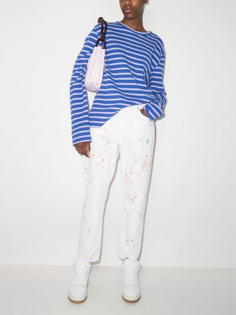 Paint Splatter Avery Cropped Jeans
