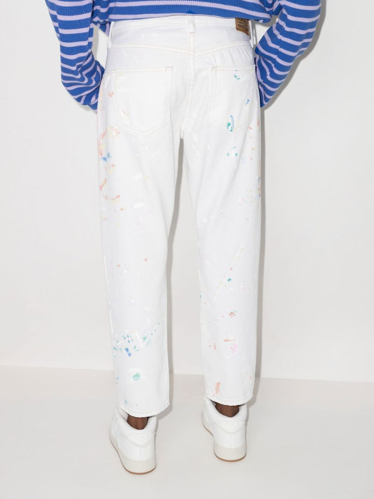 Paint Splatter Avery Cropped Jeans