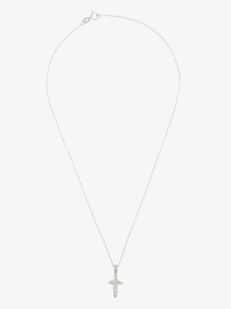 Sterling Silver the Frosted Dagger Pendant Necklace